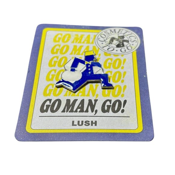 Lush Kitchen Exclusive Go Man, Go! Running Man Cosmetics to Go Enamel Pin NWT - Picture 6 of 8